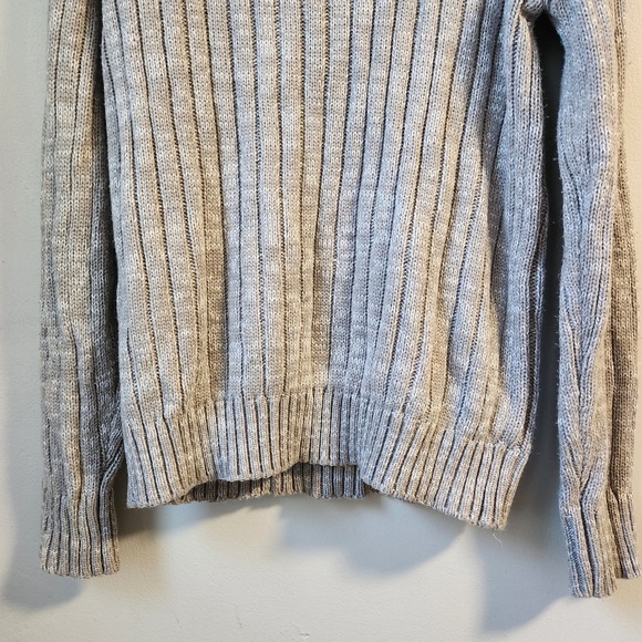 XRAY Jeans Mens Cable Knit Sherpa Lined Shawl Collar Pullover Sweater L - Picture 3 of 10